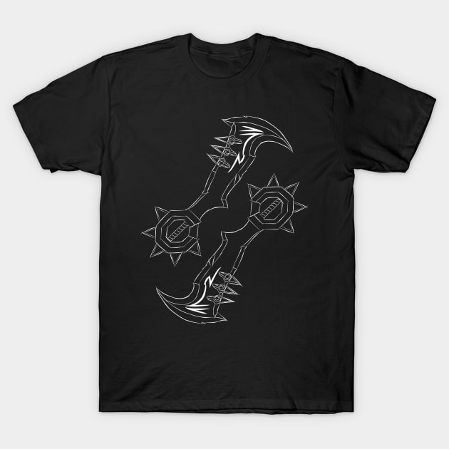 Draven Blade (White) T-Shirt by DeLyss-Iouz